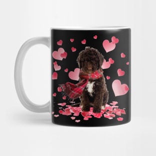 Spanish Water Dog Hearts Love Happy Valentine's Day Mug